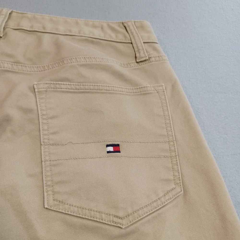 Tommy Hilfiger Mens Slim Fit Chino Pants Tan Khaki Stretch Cotton 30x32